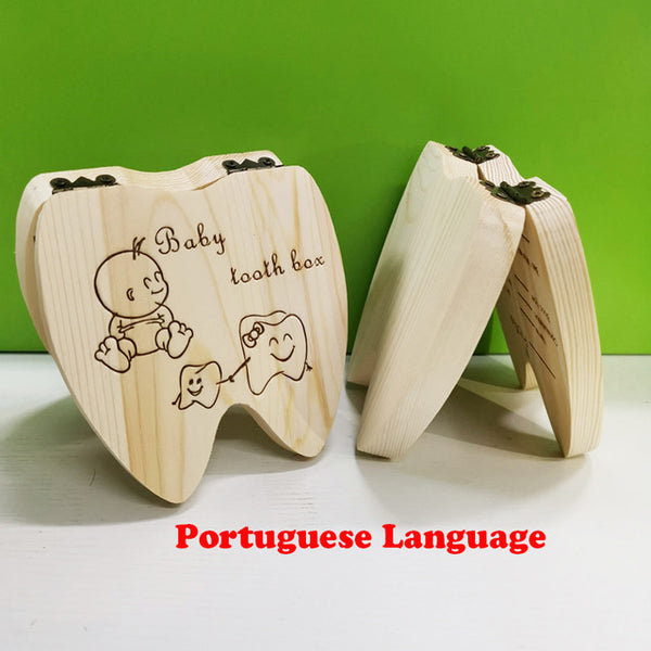 Wooden Baby Tooth Box