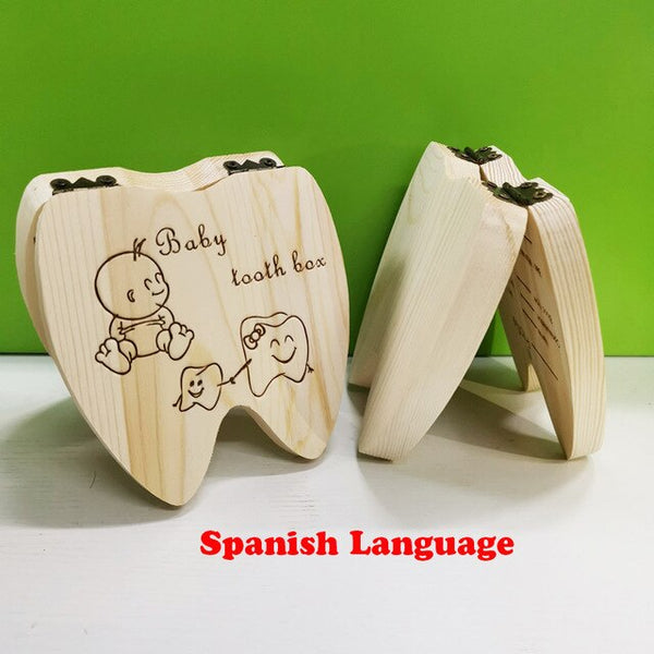 Wooden Baby Tooth Box
