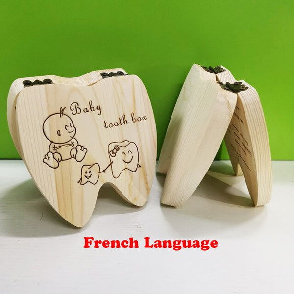 Wooden Baby Tooth Box