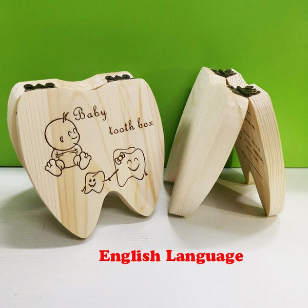 Wooden Baby Tooth Box