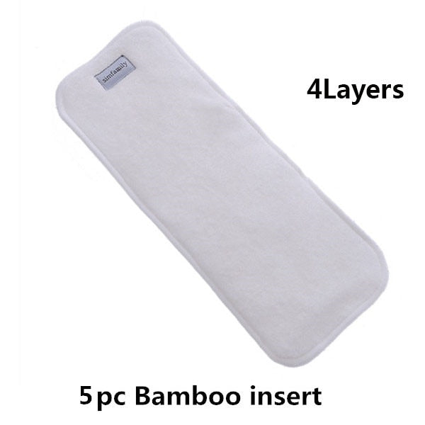 5PCS Reusable Bamboo Charcoal Insert Baby Cloth